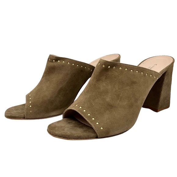 LA CANADIENNE studded peep toe mules - Picture 2 of 8